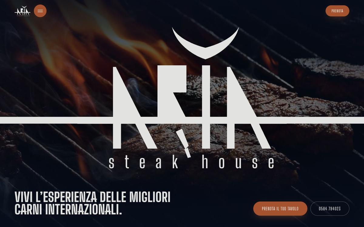 Aria Steak House: anteprima del sito