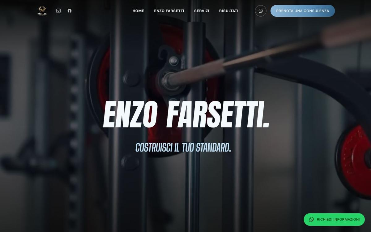 Muscle Designer: anteprima del sito